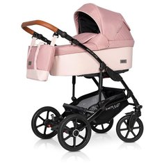 Универсальная коляска Riko Bella Life (2 в 1), 03 rose, цвет шасси: черный