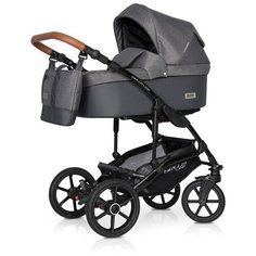 Универсальная коляска Riko Bella Life (2 в 1), 06 anthracite, цвет шасси: черный