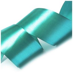 Лента атласная 2 (50мм) цв.3154 сине-зеленый IDEAL уп.27,4 м
