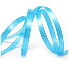 Лента атласная 1/4 (6мм) цв.3157 ярк.голубой IDEAL уп.27,4 м