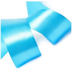 Лента атласная 2 (50мм) цв.3157 ярк.голубой IDEAL уп.27,4 м