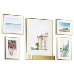 Набор из 5 фоторамок Umbra Matinee золотистый (1014372-221)