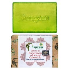 Мыло «Сангам» Алоэ и Календула, 100 гр Sangam Herbals