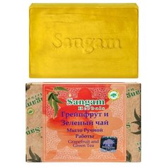 Мыло Сангам Грейпфрут и Зеленый чай, 100 гр Sangam Herbals
