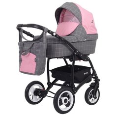 Коляска NOVA (3-в-1) (BartPlast) 04 серый-розовый РАНТ