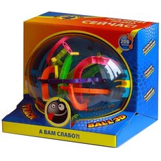 Головоломка Волшебный мир Лабиринт Track Ball 3D 208 ходов (HB047842) красный/желтый/зеленый