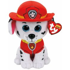 Мягкая игрушка TY Beanie Boos Щенячий патруль Щенок Marshall 15 см