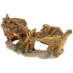 Грот BARBUS Лодка Gold Decor 012 18x7x8.5 см коричневый