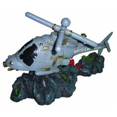 Фигурка для аквариума Prime Затонувший вертолет 17.5х8х11 см серый P.R.I.M.E.