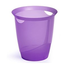 Корзина для мусора "TREND", 16 литров, прозрачная, фиолетовая Durable