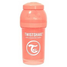 Twistshake Бутылочка антиколиковая Pastel, 180 мл, с рождения, pastel peach