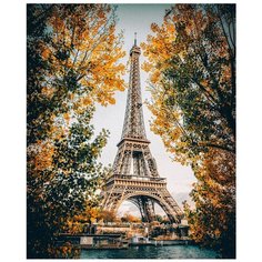 Картина по номерам с цветным холстом Molly 30х40 см Париж. Эйфелева башня