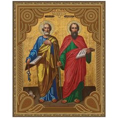 Алмазная мозаика 5D с нанесенной рамкой Molly 40х50 см Святые Апостолы Пётр и Павел