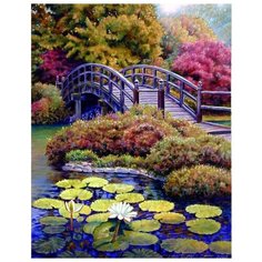Картина по номерам с цветным холстом Molly 30х40 см Японский сад