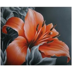 Картина по номерам с цветным холстом Molly 30х40 см Оранжевая лилия