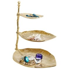 KARE Design Этажерка декоративная Leaf, коллекция "Лист" 32*46*45, Алюминий, Латунь