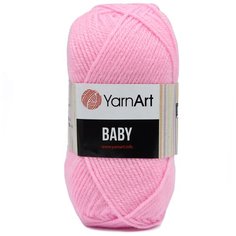 Пряжа YarnArt Baby 50гр. 150м (100% акрил) (217 светло-розовый), 5 мотков