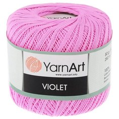 Пряжа YarnArt Violet 50гр 282м (100% мерсеризованный хлопок) (0319 сирень), 6 мотков