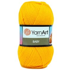 Пряжа YarnArt Baby 50гр 150м (100% акрил) (586 желтый), 5 мотков