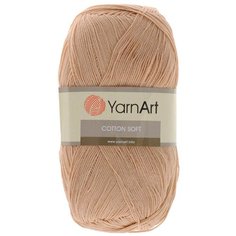 Пряжа YarnArt Cotton soft 100гр 600м (55% хлопок, 45% акрил) (07 бежевый), 5 мотков