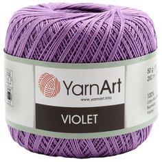 Пряжа YarnArt Violet 50гр 282м (100% мерсеризованный хлопок) (6309 сирень), 6 мотков