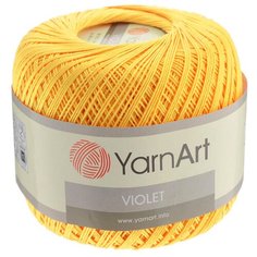 Пряжа YarnArt Violet 50гр 282м (100% мерсеризованный хлопок) (4653 желтый), 6 мотков