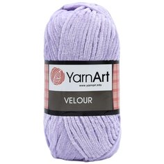 Пряжа YarnArt Velour 100г 170м (100% микрополиэстер) (859 сиреневый), 5 мотков