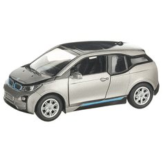 Детская инерционная металлическая машинка с открывающимися дверями, модель BMW i3, темно-серый Serinity Toys