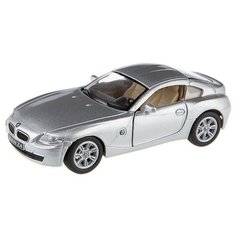 Детская инерционная металлическая машинка с открывающимися дверями, модель BMW Z4 Купе, серебристый Serinity Toys