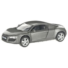 Детская инерционная металлическая машинка с открывающимися дверями, модель Audi R8, темно-серый Serinity Toys