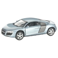 Детская инерционная металлическая машинка с открывающимися дверями, модель Audi R8, голубой Serinity Toys