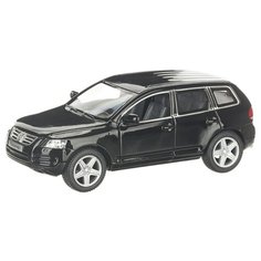 Детская инерционная металлическая машинка с открывающимися дверями, модель Volkswagen Touareg, черный Serinity Toys