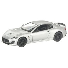 Детская инерционная металлическая машинка с открывающимися дверями, модель 2016 Maserati GranTurismo, серебристый Serinity Toys