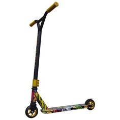 Самокат Yezz StartUp, с лыжами, цвет: граффити желтый, арт. MS-155