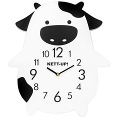 Часы настенные кварцевые KETT-UP Коровка белый/черный