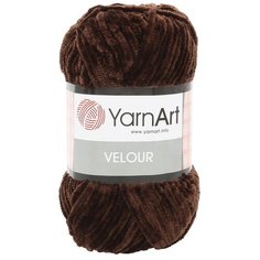 Пряжа YarnArt Velour 100г 170м (100% микрополиэстер) (852 шоколад), 5 мотков