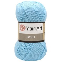 Пряжа YarnArt Gold 100гр 400м (92% акрил, 8% металлик) (9355 голубое небо), 5 мотков