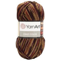 Пряжа YarnArt Crazy color 100гр 260м (25% шерсть,75% акрил) (155 секционный), 5 мотков