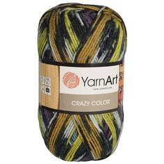 Пряжа YarnArt Crazy color 100гр 260м (25% шерсть,75% акрил) (170 секционный), 5 мотков