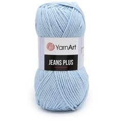 Пряжа YarnArt Jeans Plus 100гр 160м (55% хлопок, 45% полиакрил) (75 голубой), 5 мотков