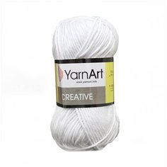 Пряжа YarnArt Creative 50гр 85м (100% хлопок) (220 белый), 5 мотков
