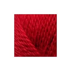 Пряжа для вязания ПЕХ Деревенская (100% полугрубая шерсть) 10х100г/250м цв.088 красный мак Пехорка