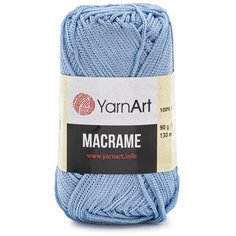 Пряжа YarnArt Macrame 90гр 130м (100% полиэстер) (133 голубой), 6 мотков