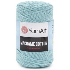 Пряжа YarnArt Macrame Cotton 250гр 225м (80% хлопок, 20% полиэстер) (775 холодный мятный), 4 мотка