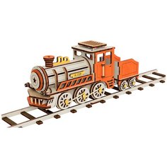 Сборная модель REZARK MW-3013 Пазл 3D фанера Паровоз