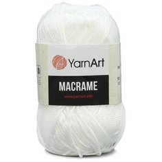 Пряжа YarnArt Macrame 90гр 130м (100% полиэстер) (154 белый), 6 мотков