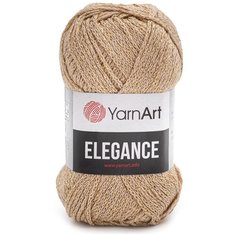 Пряжа YarnArt Elegance 50гр 130м (88% хлопок, 12% металлик) (120 карамель), 5 мотков