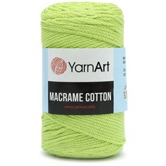 Пряжа YarnArt Macrame Cotton 250гр 225м (80% хлопок, 20% полиэстер) (755 св-зеленый), 4 мотка