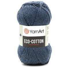Пряжа YarnArt Eco Cotton 100гр 220м (85% хлопок, 15% полиэстер) (773 джинс), 5 мотков
