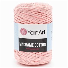 Пряжа YarnArt Macrame Cotton 250гр 225м (80% хлопок, 20% полиэстер) (767 розовый), 4 мотка